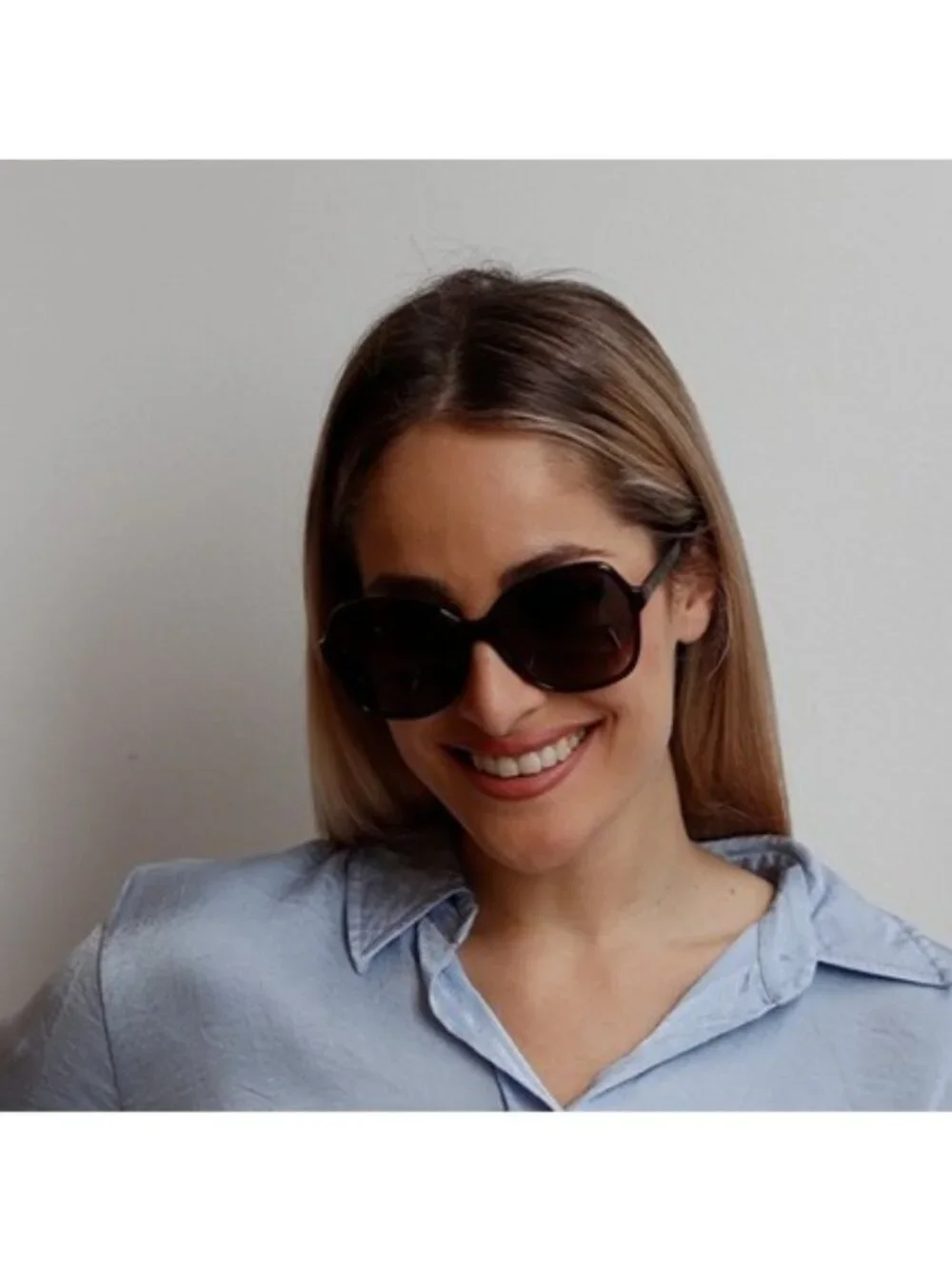 Gucci GG0092S 001 Women Sunglasses Black Butterfly Frame, Grey Lenses